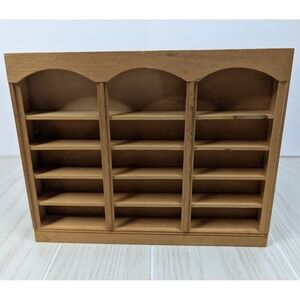Vintage Dollhouse Furniture Wood Wall of bookshelves vintage Taiwan